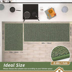 BEQHAUSE Kitchen Rugs and Mats 2PCS, Non-Slip Kitchen Mats - Image 2
