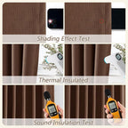 Guken 100% Blackout Curtains 102 Inch Length 2 Panels Set - Image 5