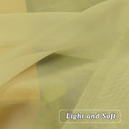 OVZME Mustard Yellow Sheer Curtains 108 Inches Long, Light Filtering Airy - Image 5