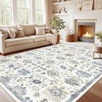 AMADA HOMEFURNISHING 8x10 Washable Area Rug, Low-Profile Large Area Rug by AMADAHOMEFURNISHING
