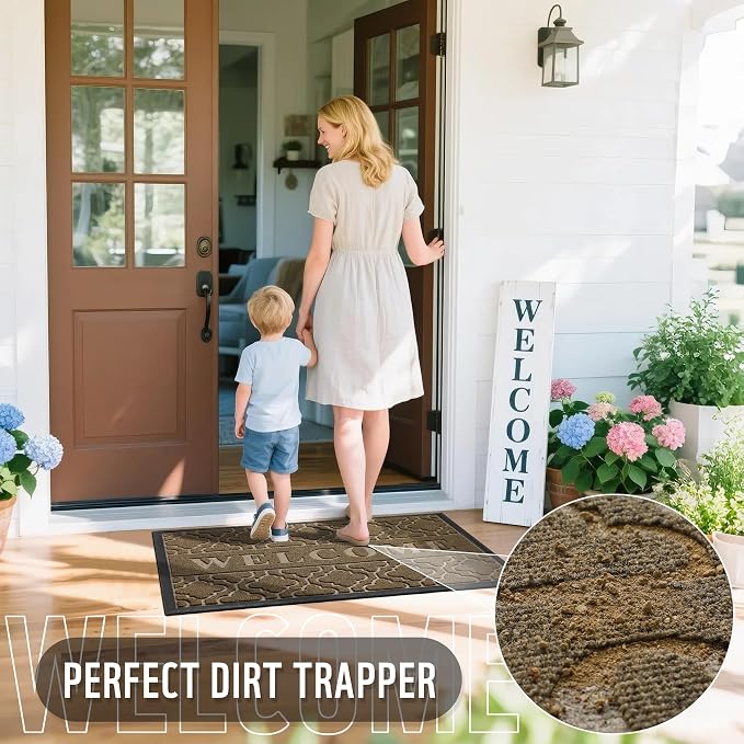 Yimobra Welcome Mat Outdoor Indoor 29.5x17, All-Weather Waterproof Outdoor Mats - Image 4