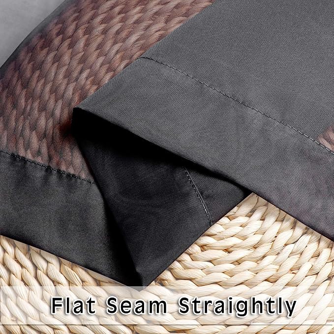 OVZME 45 Inches Length Black Sheer Curtains - Image 5
