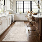 Hallway 3x8 Washable Runner Rug: Abstract Stain Resistant Entryway Kitchen Area by HYHAOYUNLAI