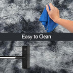 Tie-Dyed Dark Grey 3x10 Machine Washable Runner Rugs - Image 7