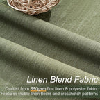 Green Blackout Curtains 95 Inches Long 2 Panels Set Room Darkening Vintage - Image 2