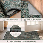 Dark Green Washable Entry Rug - Image 4