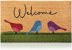 Colorful Birds - 24"x36" - Coir Door Mat - Welcome Mats by AmaruDoorMats