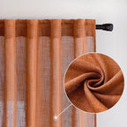 MIULEE Orange Curtains 84 Inch Length 2 Panels - Image 7