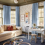 RYB HOME Smoky Blue 100% Blackout Curtains - Image 6