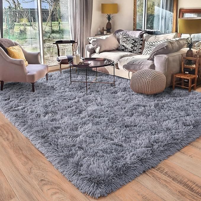 Rugs for Bedroom 4x6, Soft Shaggy Modern Shag Area Rug for Living Room by Quntue