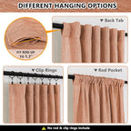 MYSKY HOME Floor Length Burnt Orange Curtains 95 Inch Long Panels, Boho - Image 3