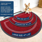 OLANLY Half Circle Door Mat Indoor Outdoor Entrance Welcome, Waterproof - Image 2