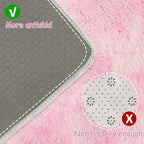 Tie-Dye Pink Soft Shaggy Fluffy Rug - Image 3