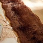 AMTOVO Faux Sheepskin Rug, Coffee Ultra Soft Fluffy Shag Area Rug, 2 x 6 ft - Image 8