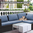 8Pcs Outdoor Cushion Covers, Patio Cushion Covers, Stretch Elastic Slipcovers - Image 3