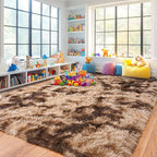 Pionblank 8x10 Rug for Living Room, Fuzzy Plush Large Area Rug Brown, Fluffy - Image 5