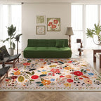 Rugcomf Living Room Rug 6x9 Rug Machine Washable Boho Area Rug Non Slip Floral - Image 8