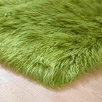 Goolela Lime Green Area Rug 9x12 Fluffy Fuzzy Furry Rug - Image 7