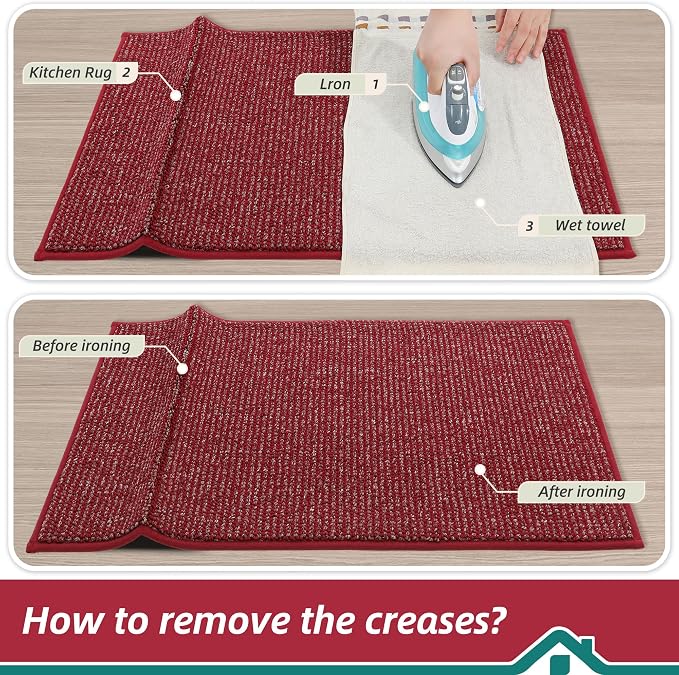 BEQHAUSE Kitchen Rugs 24"x36", Non-Slip Kitchen Mats - Image 9