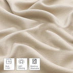 OWENIE Bob Valance Curtains 18 Inch Length 1 Piece, Faux Linen Slub Solid Linen - Image 3