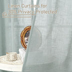 LAMIT Greyish Blue Linen Curtains - Image 4