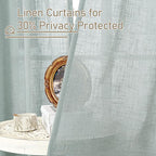 LAMIT Living Room Linen Curtains 95 Inch - Image 5