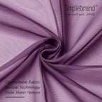 Simplebrand Plum Purple Sheer Curtains 72 Inches Long 2 Panels - Image 6
