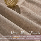Topfinel 102 Inches Long Custom Blackout Linen Curtains, Pinch Pleated Noise - Image 3