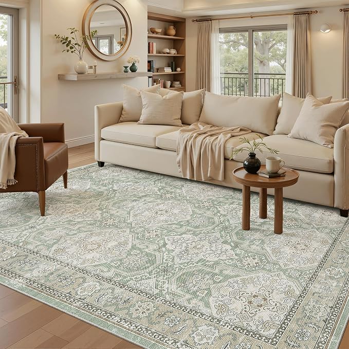6x9 Area Rug for Living Room Washable 6x9 Rug Non-Slip Modern Rugs for Bedroom by Soalmost