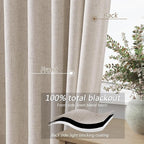 Guken 100% Blackout Curtains 90 Inch Length 2 Panels Set - Image 4