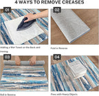 Lansny Modern Abstract 4x6 Living Room Washable Rug Non-Slip Soft Bedroom Area - Image 4