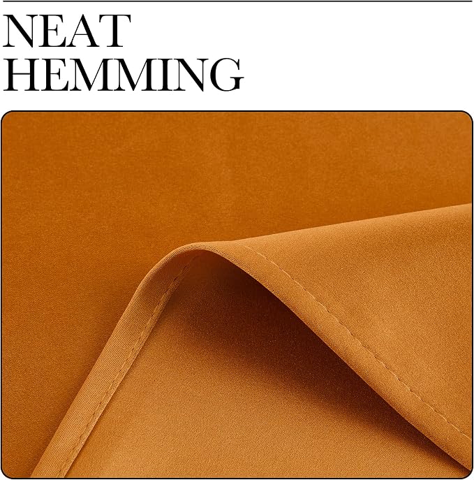 NICETOWN Room Darkening Orange Curtains 63 inches Long - Image 7