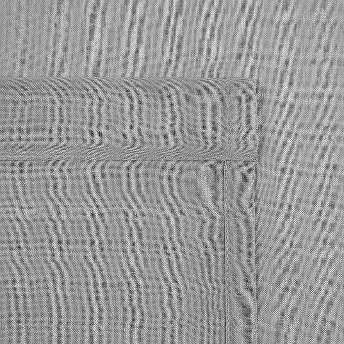 DWCN Grey Sheer Curtains Semi Transparent Voile Rod Pocket Curtains - Image 4