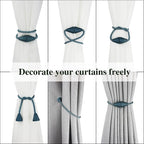2 Pack Magnetic Curtain Tiebacks Rope Modern Handmade Curtain Tie Backs - Image 5