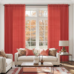 Christmas Red Linen Curtains 72 Inches Long - Image 6