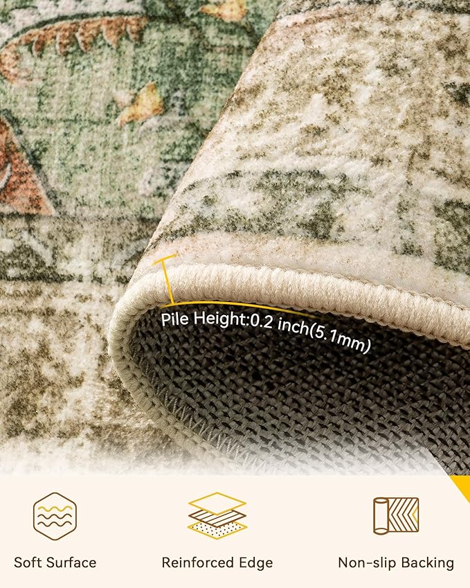 Area Rugs 2'x9' Runner Rug Non Slip Washable - Image 2
