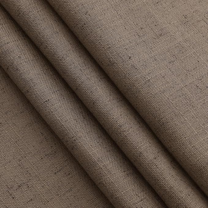 Light Brown Linen Curtains 90 Inch Length 2 Panels Set - Image 7