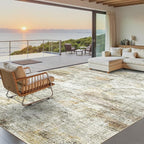 Washable Area Rug 8x10, Large Soft Abstract Rugs by Soalmost