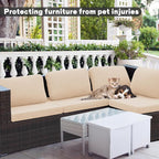 8Pcs Outdoor Cushion Covers, Patio Cushion Covers, Stretch Elastic Slipcovers - Image 3