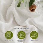 NICETOWN Bedroom Curtains Linen Blend 90 inches Long, Grommet Privacy Semi - Image 4