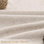 Guken Oatmeal 100% Blackout Curtains 108 Inch Length 2 Panels Set - Image 3