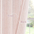 RYB HOME Cafe Striped Curtains for Kitchen Bathroom Small Window, Linen - Image 7