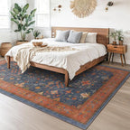 Boho Navy Blue 10x14 Area Rug for Living Room, Extra Large Dining Room Rugs for - Image 8
