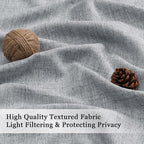 OWENIE Grey Valances for Windows 1 Pcs 22 Inch Length, Light Filtering Textured - Image 2