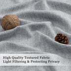 OWENIE Grey Valances for Windows 1 Pcs 18 Inch Length, Light Filtering Textured - Image 2