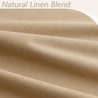 Guken 100% Blackout Linen Curtains 120 Inch Length 2 Panels Set - Image 3