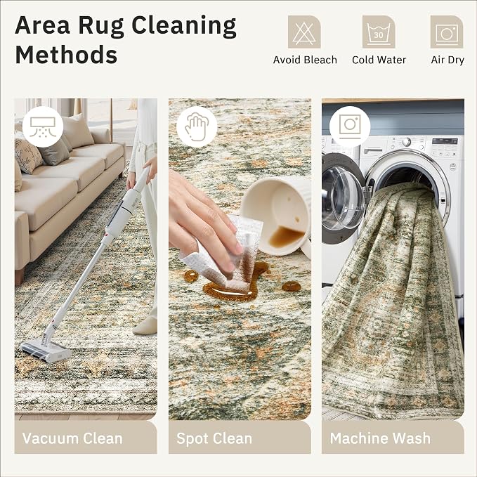 6x9 Area Rug for Living Room Washable 6x9 Non-Slip Modern Rugs for Bedroom - Image 8