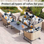8Pcs Stretch Patio Cushion Covers, Outdoor Couch Covers Replacement, Outdoor - Image 4