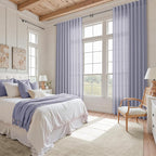 Nanspring Lavender Purple Linen Curtains 90 Inches Long - Image 7