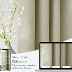 NICETOWN Faux Linen Beige Blackout Curtains 84 inches Long - Image 5